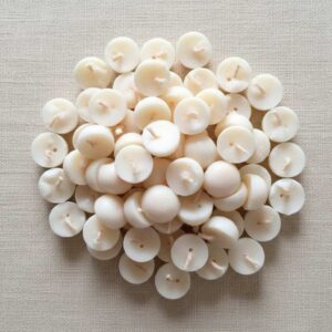 Round ghee candles for puja